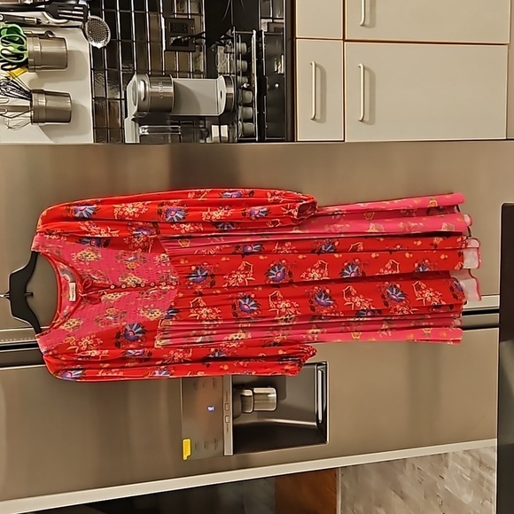 💕SPELL & THE GYPSY💕 Solstice Boho Midi Dress ~ Salsa Rose Large - Picture 9 of 16